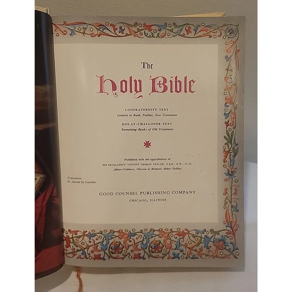 Holy Bible 1960 Good Counsel Publishing KJV Deluxe Edition Family Bible Catholic